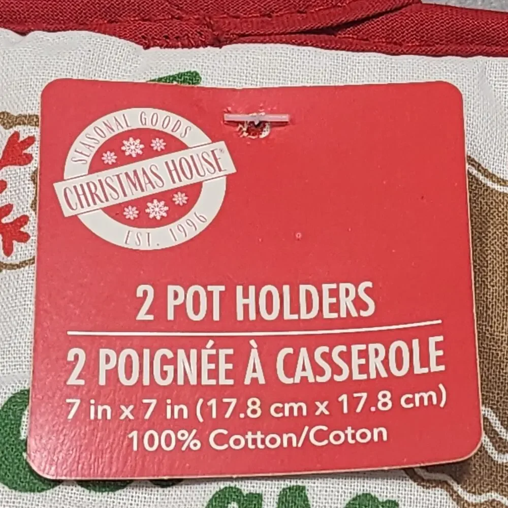 Sweet As A Christmas Cookie - Christmas Kitchen Towel, Potholders Mitten 5pc Set
